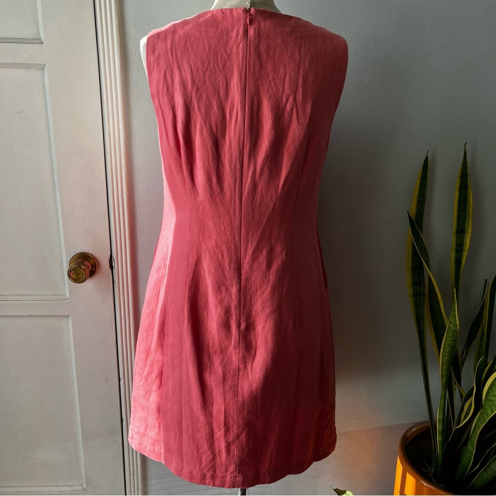 Boden• Sweetheart Colorblock Bow•Cotton & Linen Sheath Dress• Sz 8 - Picture 8 of 17